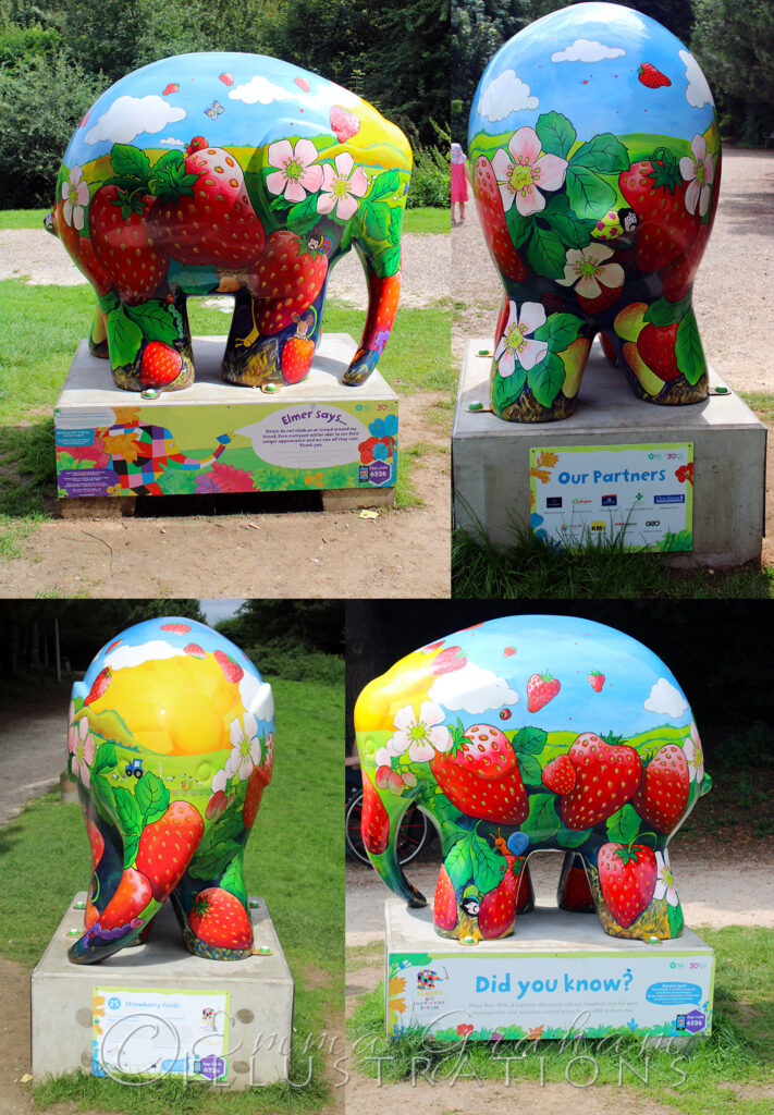 Strawberry Field - Elmer sculpture