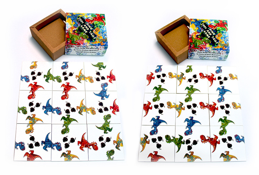 the puzzle answers for Dino Tops and Tails answers fro the dinosaur tops and tails game , designed and illustrated by Emma Graham illustrations